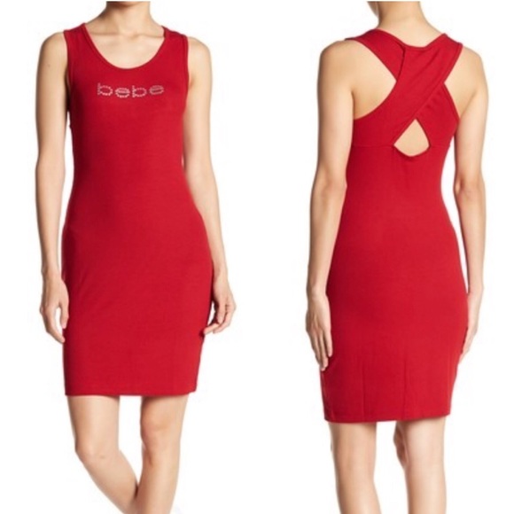 bebe Dresses & Skirts - Bebe Logo Rib Tank Dress.